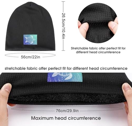 Bttllke Thick Winter Fleece Lined Beanie Hat
