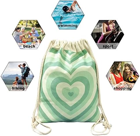 MOSITU Heart Drawstring Backpack for Women