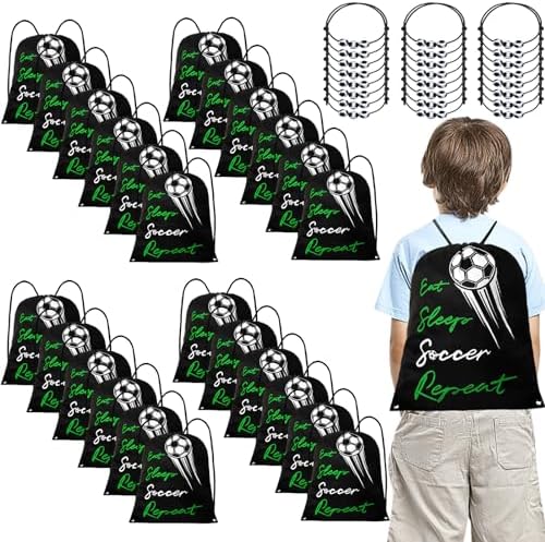 24 Pcs Soccer Basketball Bags 24 Pcs Ball Bracelets for Kids