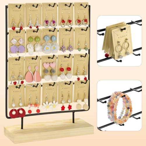 Modern 4-Tier Earring Display Stand with 20 Hooks