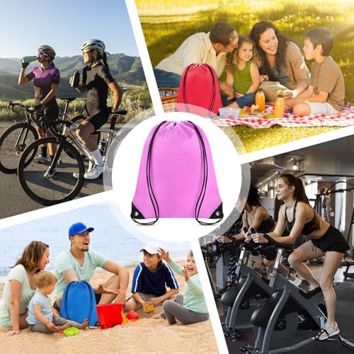 28 PCS Drawstring Backpacks Gym Bags for Men Women