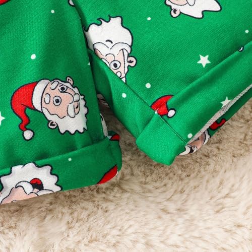 Christmas Santa Printed Bib Pants for Boys Girls Winter Outfit