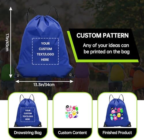Pack of 50 Custom Drawstring Bags with Logo