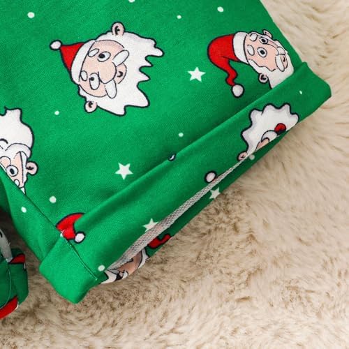 Christmas Santa Printed Bib Pants for Boys Girls Winter Outfit