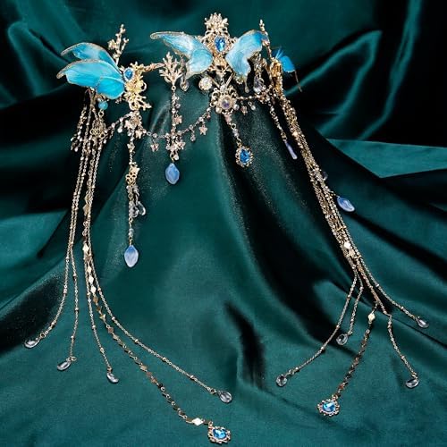 Fairy Elf Crown with Butterfly Wings for Women