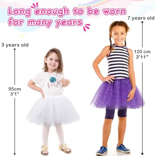 Kilofly 6pc Girls Ballet Tutu Birthday Party Favor Dress Skirt Set