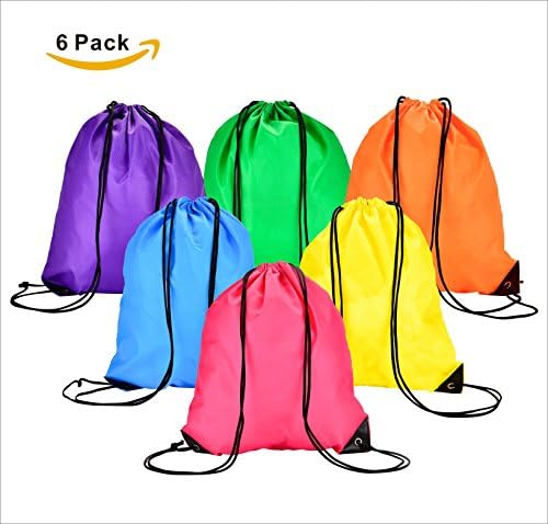 LH LIHI BAG 6 Pack Drawstring Backpack Birthday Party Favors