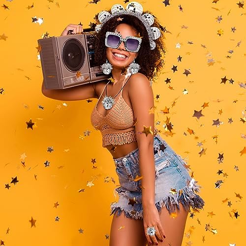 Tudomro 5 Piece 1970s Disco Accessory Set