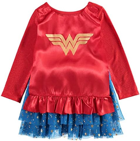 DC Comics Baby Wonder Woman Dress with Tiara and Cape Red Blue 18 Months