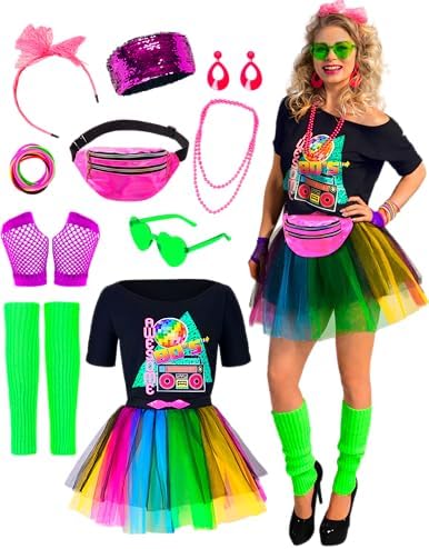 Spooktacular Creations 80s Costume Set for Women