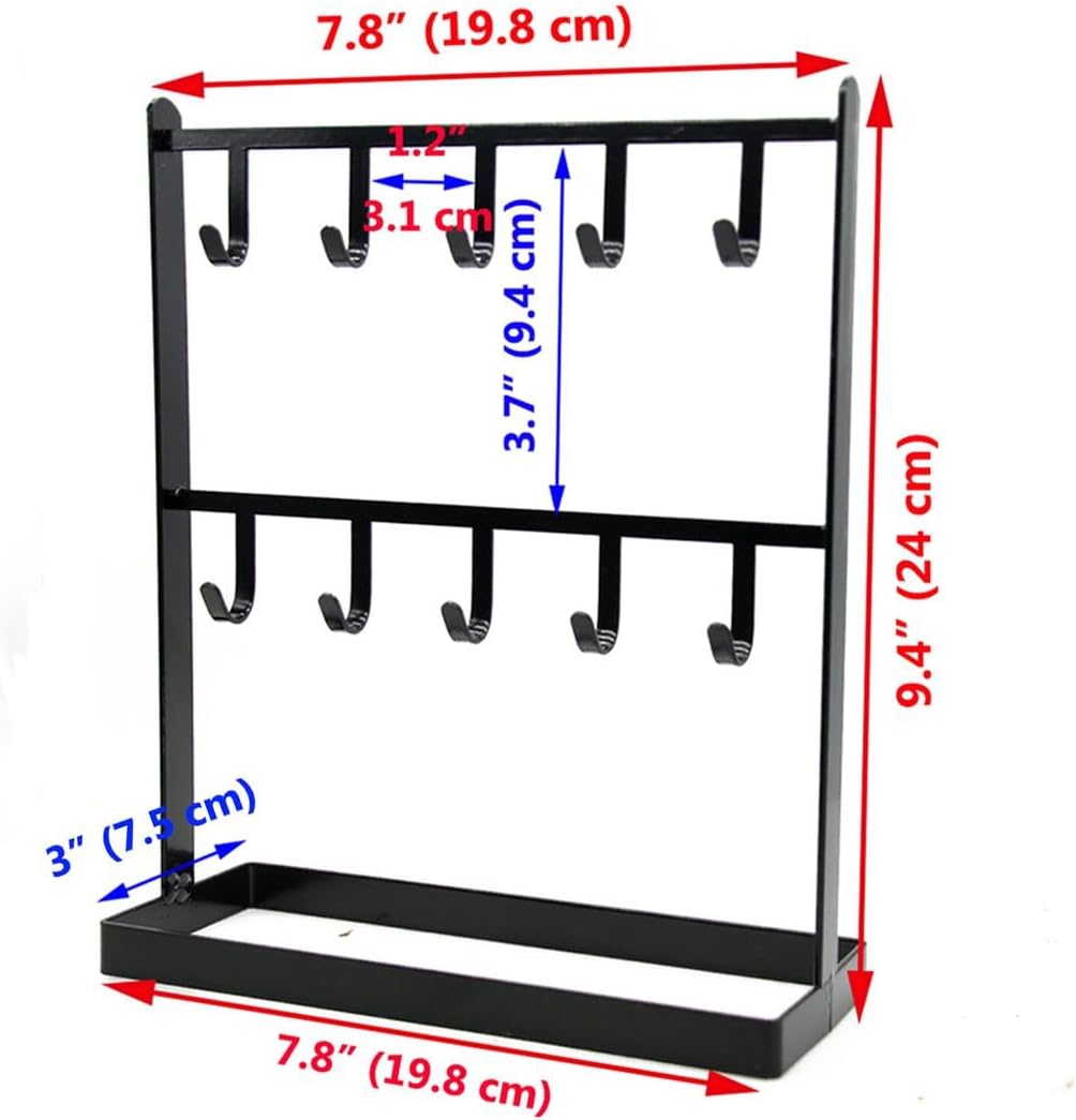 LXZ 1 PC Tabletop Hook Rack Black Hangers for Necklaces Keys Bracelets Ear Rings