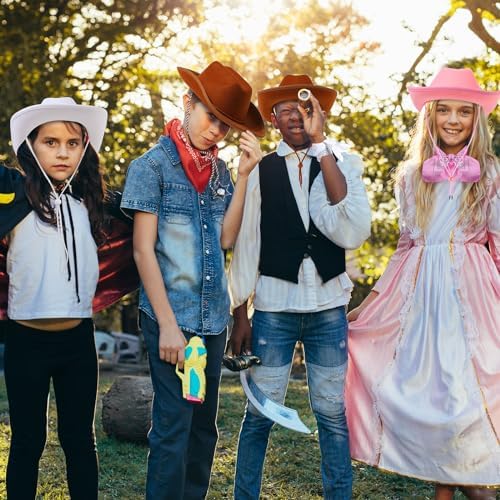 Unittype Kids Western Cowboy Hat Set 12 Pcs