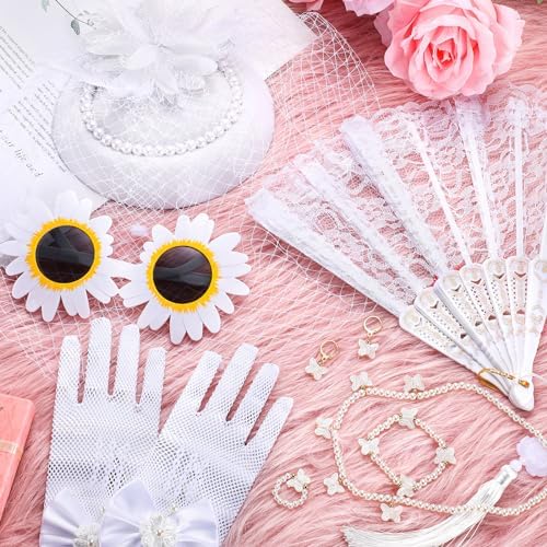 Jenaai 8 Pcs Girls Tea Party Costume Accessories Set