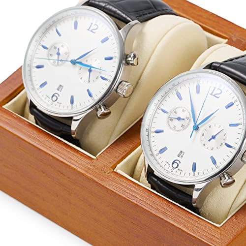 Oirv Solid Wood Double Watch Display Stand with Pillow