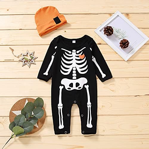 Guodeunh Halloween Costume Romper Skeleton Jumpsuit for Baby Boy or Girl