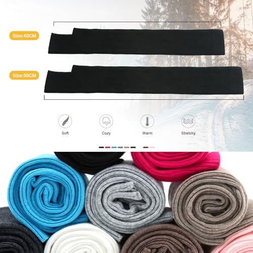 SEYUFN Winter Fingerless Gloves for Women Cashmere Blended Arm Warmers
