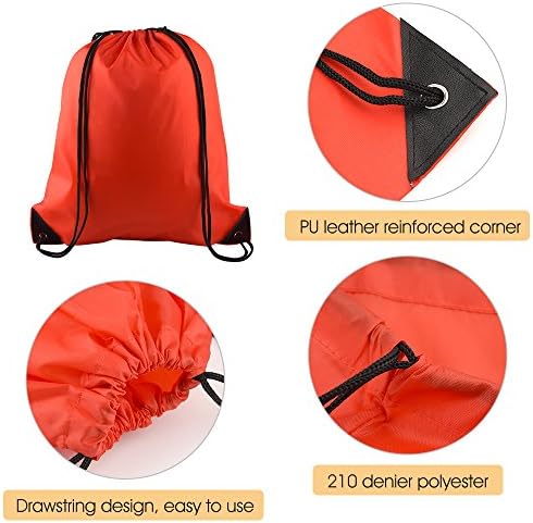KUUQA 8Pcs Drawstring Backpacks - Gym Sport Travel Bags