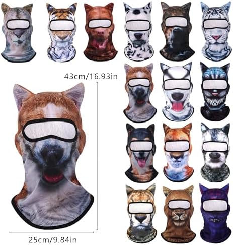 3D Cat Ski Mask Funny Animal Balaclava for Winter Hiking Riding