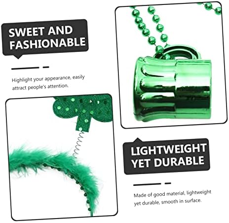 1Set St Patricks Day Costume Headband Tutu Skirt Necklace Party Accessories