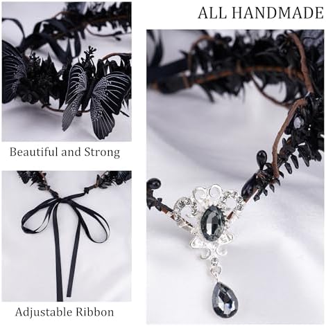 MOSTORY Black Renaissance Accessory Set