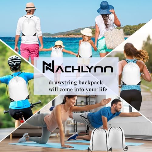 NACHLYNN 12-Piece Drawstring Backpack Set