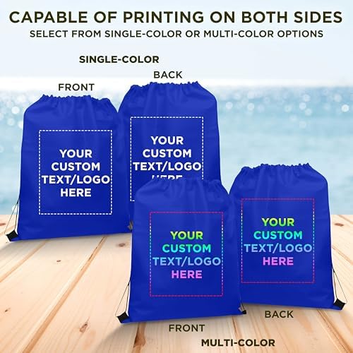 Custom Non-Woven Drawstring Backpacks Set of 1 10 50 100