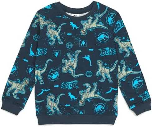 Jurassic World Blue Graphic Sweatshirt and Bike Shorts Set for Kids