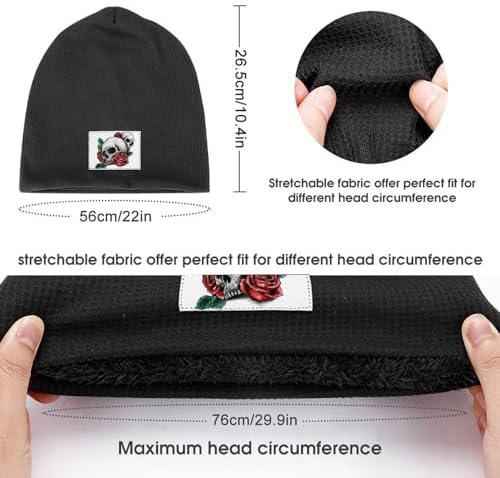 Bttllke Unisex Fleece Lined Winter Beanie Hat