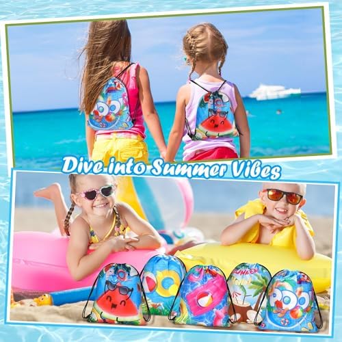 MIMIND 24 Pcs Drawstring Backpacks for Beach Parties