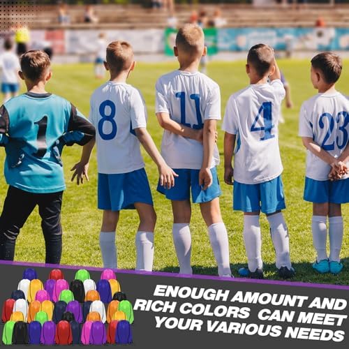 Shappy 60 Pcs Drawstring Gym Bags for Men Women 10 Colors