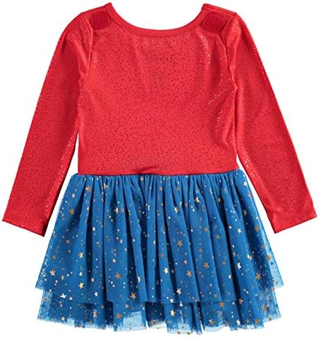 DC Comics Baby Wonder Woman Dress with Tiara and Cape Red Blue 18 Months