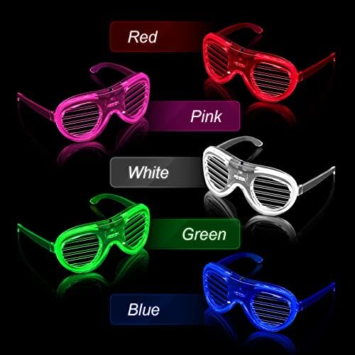 LED Glow in the Dark Glasses 15 Pack Party Favor Set