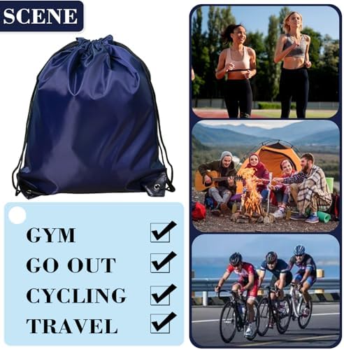 INVODA Drawstring Backpack 24PCS Navy Blue