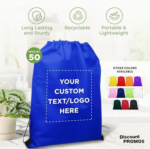 Custom Non-Woven Drawstring Backpacks Set of 1 10 50 100