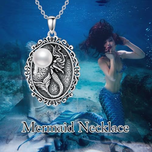 Mermaid Necklace for Women 925 Sterling Silver Pendant