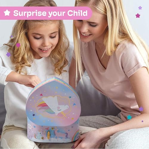 Jewelkeeper Music Jewelry Box for Girls - Heart Shaped Unicorn Design