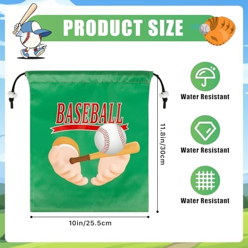 PLMMOUT 12 Pack Baseball Drawstring Bags