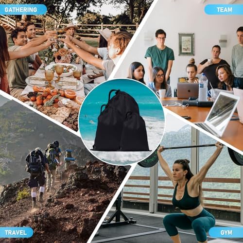 iMucci Upgrade Waterproof Drawstring Bag for Gym Travel Hiking Yoga Shopping