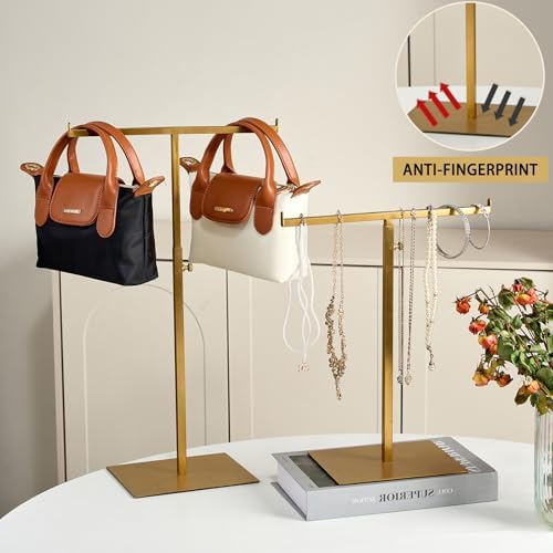 Adjustable Height 2 Pack Jewelry Tower Stand for Necklaces and Handbags