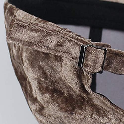 Beerty Baseball Cap Faux Velvet Flannel Hat Solid Color Adjustable Snapback for Women Men Outdoor