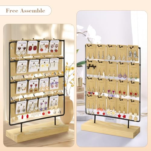 Modern 4-Tier Earring Display Stand with 20 Hooks