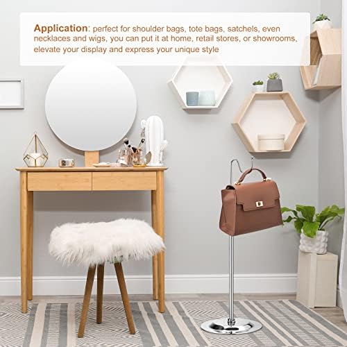 Uxcell 2 Pack Adjustable Handbag Display Stand - Silver
