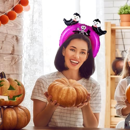 60 Halloween Inflatable Headbands with Cartoon Designs