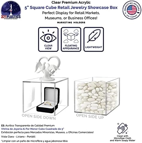 5 Inch Acrylic Display Riser Box with One Open Side