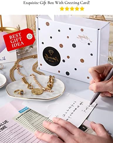 AISBUGUR Jewelry Tray Set of 2 - Large Capacity Jewelry Dish for Rings and More