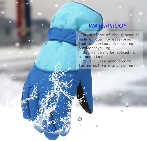 Winter Windproof Warm Gloves for Boys and Girls Outdoor Skating Snow Ski Gloves Snowboarding Kids Gloves Stylish
