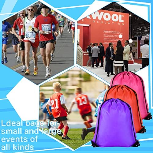Queekay 200 Pack Drawstring Backpacks 20 Colors