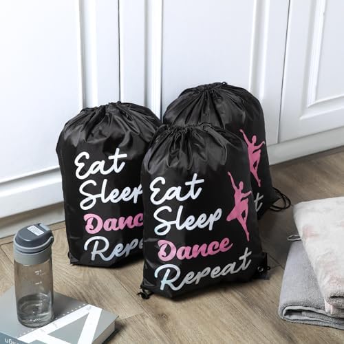 Windyun 16 Pcs Ball Drawstring Bags Lightweight Tote for Dance