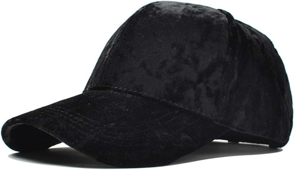 Beerty Baseball Cap Faux Velvet Flannel Hat Solid Color Adjustable Snapback for Women Men Outdoor