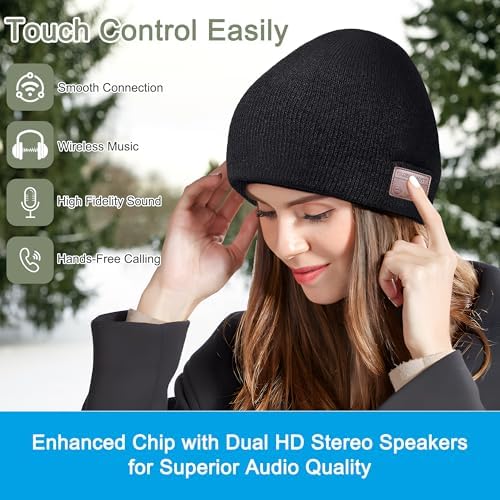 Greatfine Bluetooth Beanie with Headphones